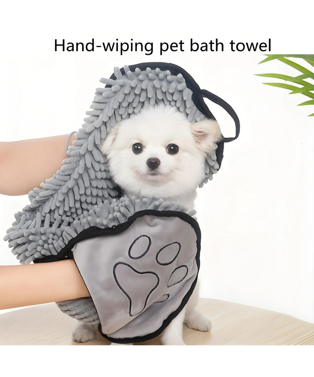 Plush Microfiber Pet Towel - Quick-Dry & Ultra Absorbent ✔Hypoallergenic for Dogs/Cats (Grooming Salon Grade)