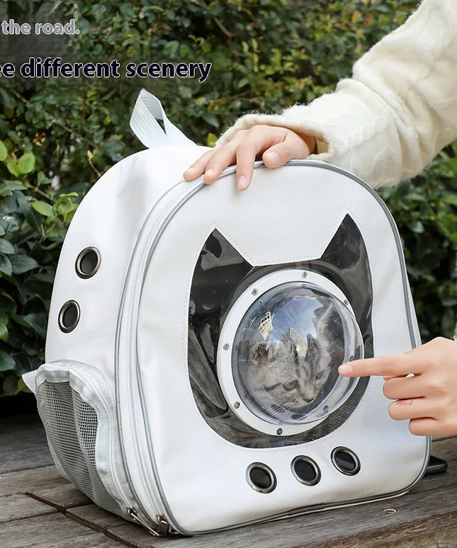 Space Capsule Pet Backpack 360° View/Breathable Mesh/Safety Strap Cat Carrier/Dog Carrier Transparent Bubble