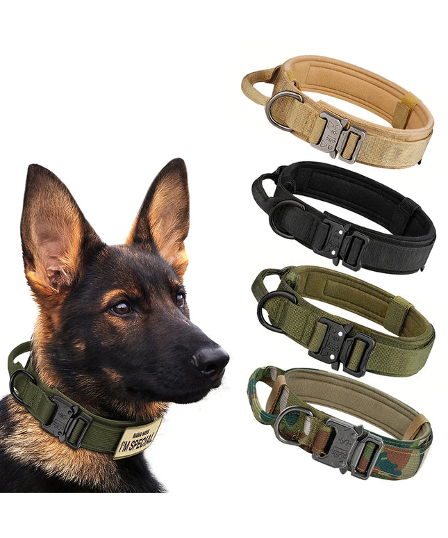 Dog Training Collar Adjustable Tactical Dog Collar And Leash Set Control Handle Pet Lead Collar For Small Big Dogs