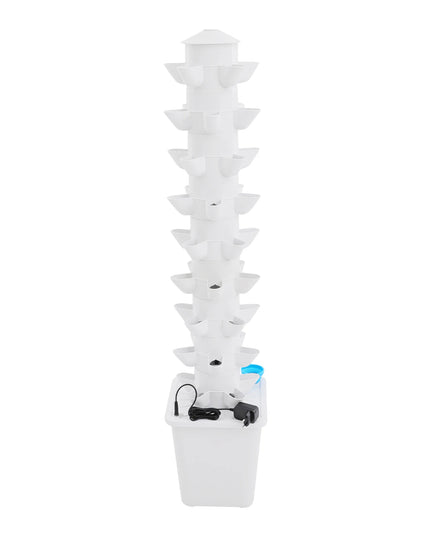 45-Holes Hydroponic Garden Vertical Tower| Hidroponia Growing System Vegetable Planter for Balcony Garden Greenhouse
