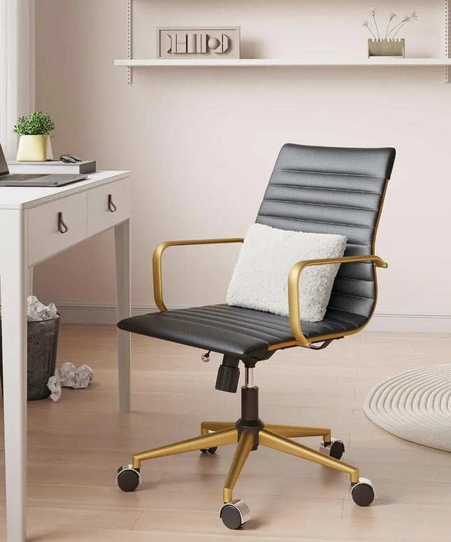 Ergonomic Desk Chair Computer Chairs with Armrests and Wheels Heavy Duty Wide Seat for Home Office Comfortable 22.83in Chair