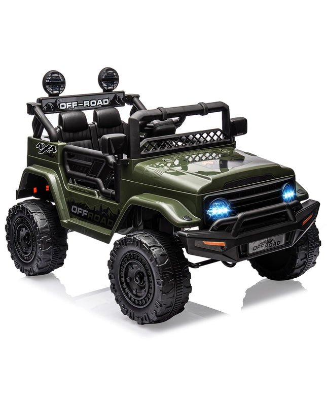 12V Kids Ride On Truck with Remote Control Spring Suspension Bluetooth Connectivity and Led Lights for 3-8years Birthday Gifts