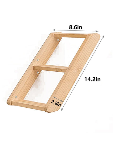 Cat Shelf Wall Hammock Climbing Shelves Moon Shaped And Perches Ladder Solid Wood Steps For Activity Indoor Cats Wall Furniture