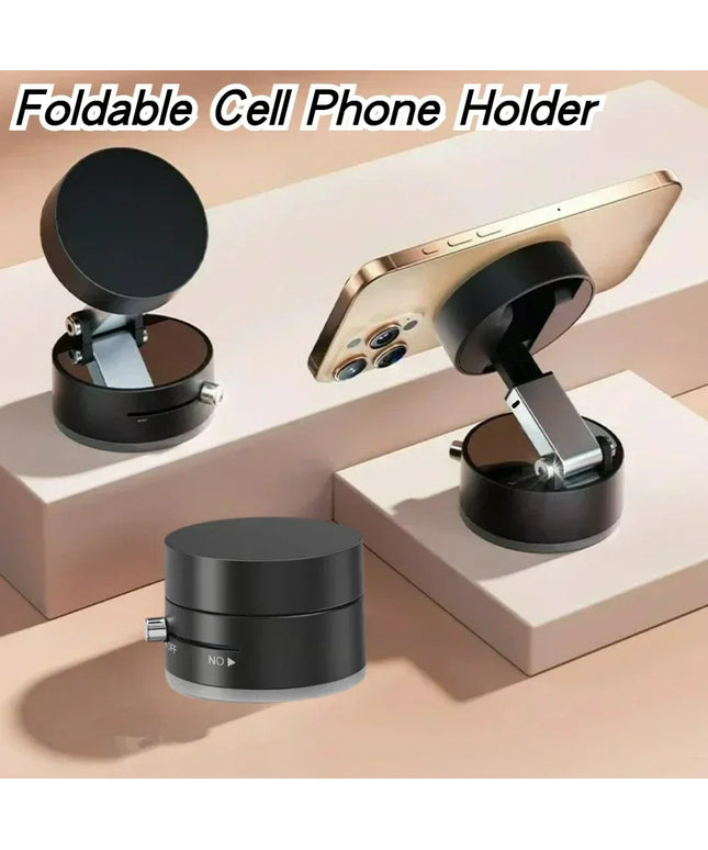 Premium Magnetic Vacuum Suction Foldable Phone Holder Car Desktop Bathroom Outdoor Sports Universal Fit for IPhone Huawei