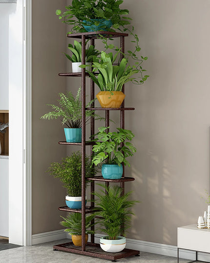 Metal Plant Stand 7 Tier 8 Potted Flower Pot Holder Shelf, Plant Shelf Corner Display Rack For Patio Garden Balcony Living Room