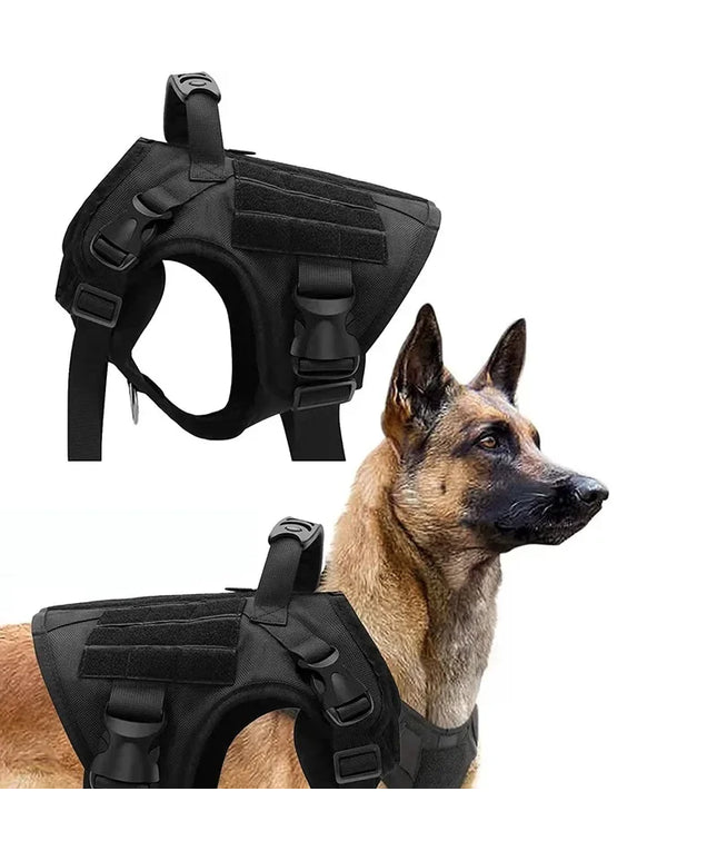Medium and large dog tactical vest nylon water-repellent tactical training wolf dog harness explosion-proof