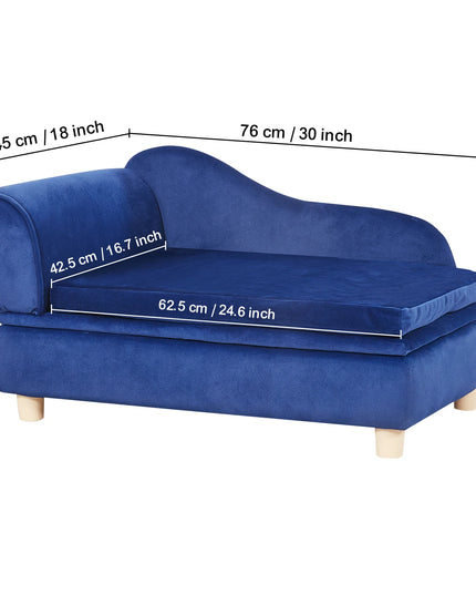 SucceBuy Pet Sofa Dog Couch for Medium-Sized Dogs and Cats Soft Velvety Dog Sofa Bed for Living Room Bedroom Pet Store or Clinic