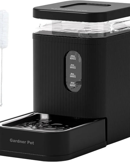 Automatic Dog Water Dispenser with Gravity Feeding System and Stainless Steel Bowl for Large Pets 6.5L HighCapacity BPAFree Wat