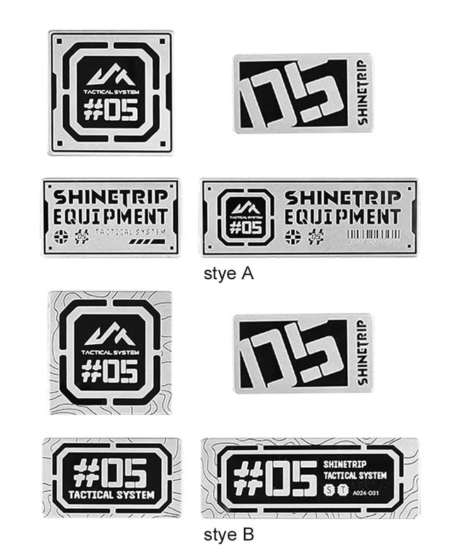 Stainless Steel Outdoor Vest Stickers Wear-Resistant Metal Backpack Stickers Decorative Camping Gear Badges Camping Accessories