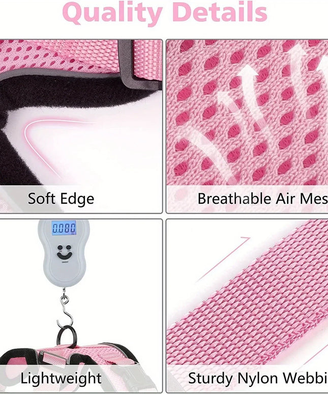 Cat Leash Non-Slip Adjustable Leash Non-Slip Cat Leash Vest Pet Chest Carrier