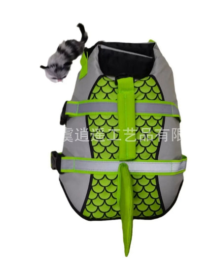 Shark Dog Life Jacket Enhanced Buoyancy Small Dogs Swimming Clothes Safety Vest with Handle for Medium Large Dogs Surfing