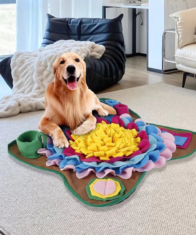 Pet Snuffle Feeding Mat Pet Dog Snuffle Mat Encourages Natural Foraging Skills Dog Puzzle Toys for Slow Eating & Smell Training