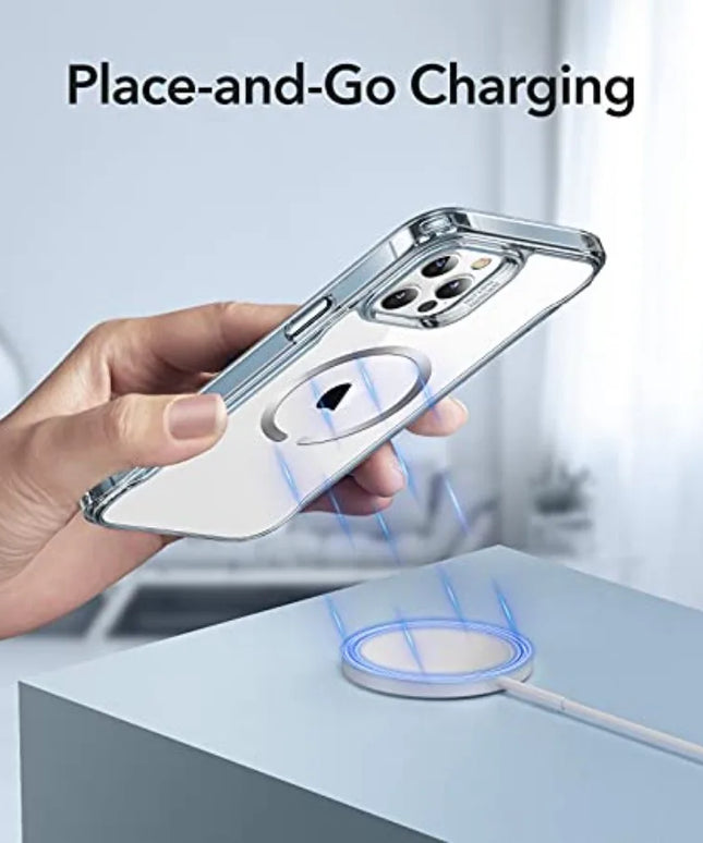 ESR for iPhone 12 Pro Max Case Compatible with MagSafe ScratchResistant Back Grippy Protective Frame Magnetic Phone Case for iP