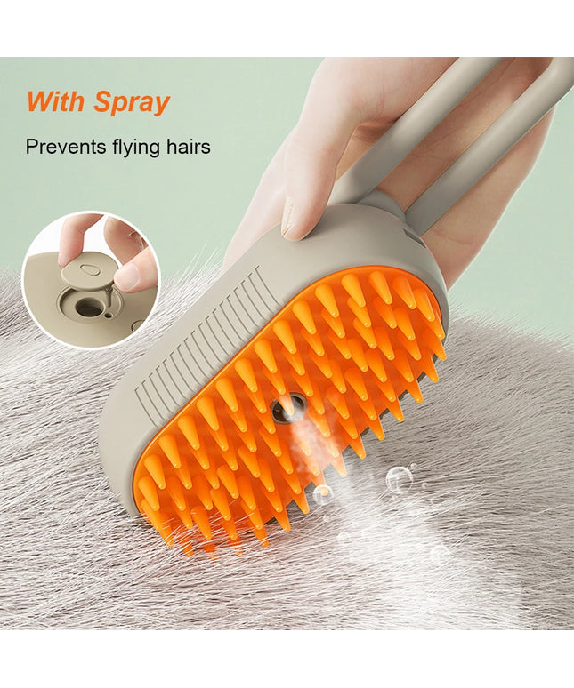 Cat Steam Brush Steamy Dog Brush 3 in 1 Electric Spray Cat Hair Brushes USB Rechargeable Dog Grooming Massage Comb for Pet Hairs