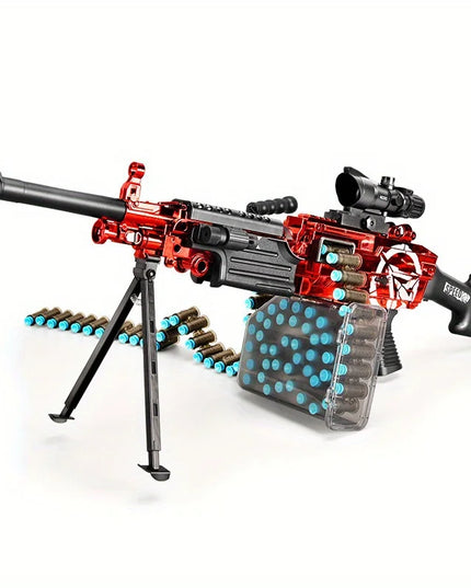 M249 LMG Machine Gun Foam Dart Blaster Heavy Machine Gun Toy Manual/Electric Function
