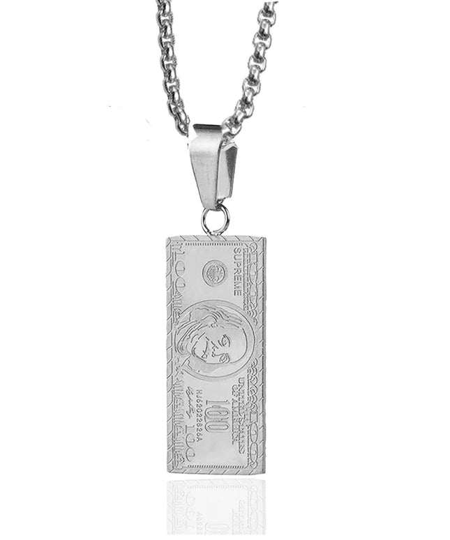 Hip-hop Accessories Party Gifts Dollar Pendant Men's Fashion Necklace,Birthday Gifts, Small Bills Valentine's Day
