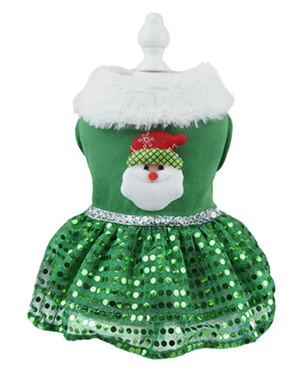 Dog Christmas Costume Skirt Christmas Bling Dog Dress Christmas Theme Dog Dress Outfit Christmas Dress Up Supplies