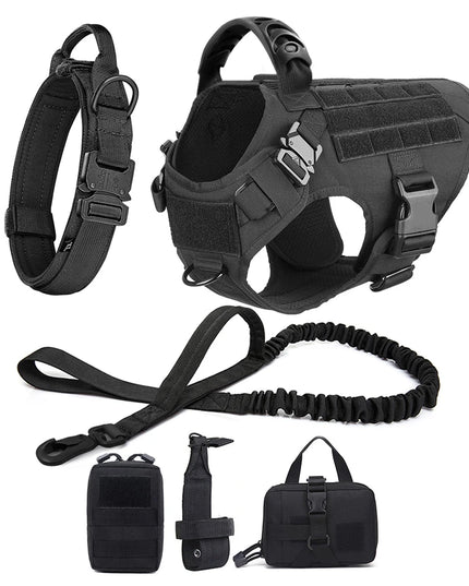 Large Dog Harness And Leash Set Pet German Shepherd Malinois Training Walking Vest Dog Harness And Collar For Medium Large Dogs