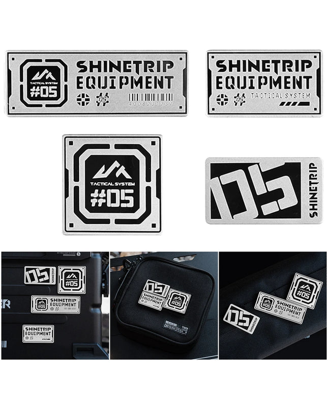 Stainless Steel Outdoor Vest Stickers Wear-Resistant Metal Backpack Stickers Decorative Camping Gear Badges Camping Accessories