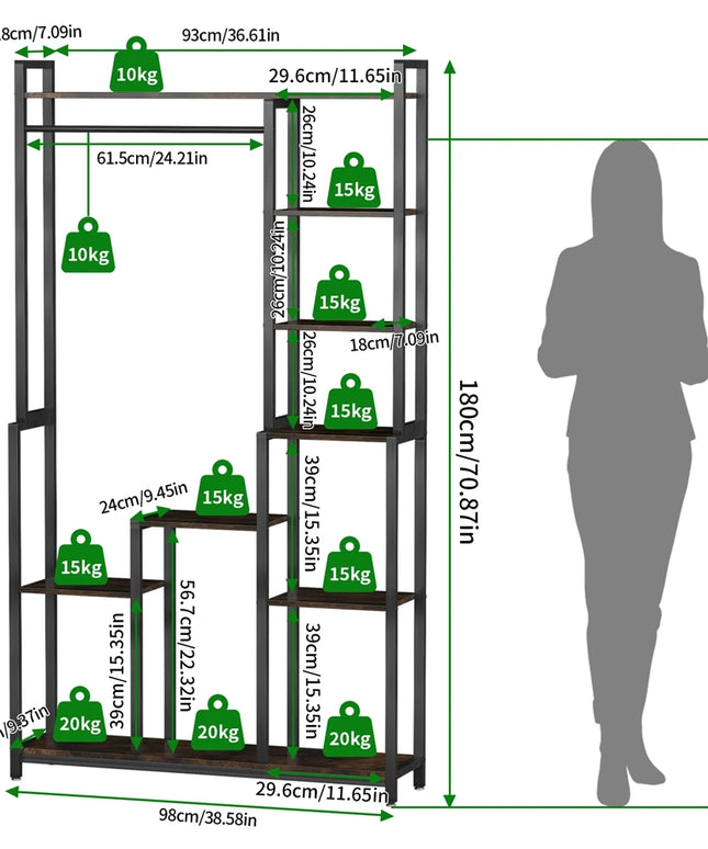 7 Tiered Tall Plant Stand Ladder Plant Rack Storage Shelf for Patio Garden Balcony Living Room