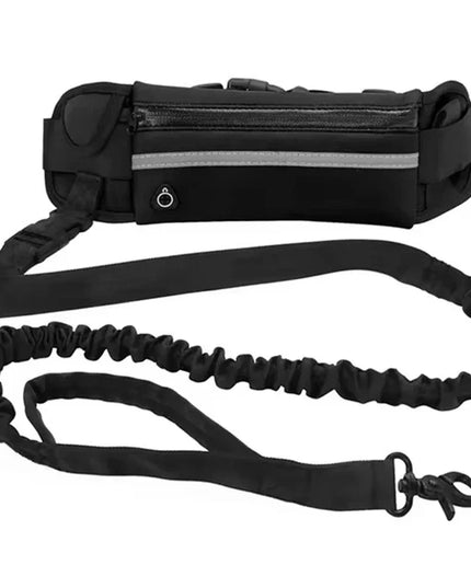 Hands Free Dog Leash for Running Walking Reflective Leash with Waist Bag Retractable Elastic Belt Dog Traction Rope Pet Products