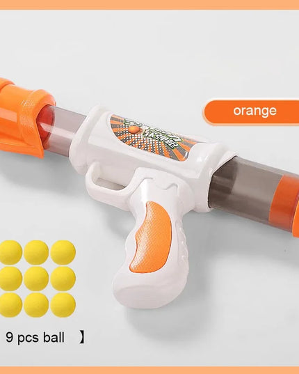 Launch Training Cat Toys Interactive Shooter Gun Teaser Plush Ball Pet Creative Games Stretch Mini Pompoms Kittens Supplies Gato
