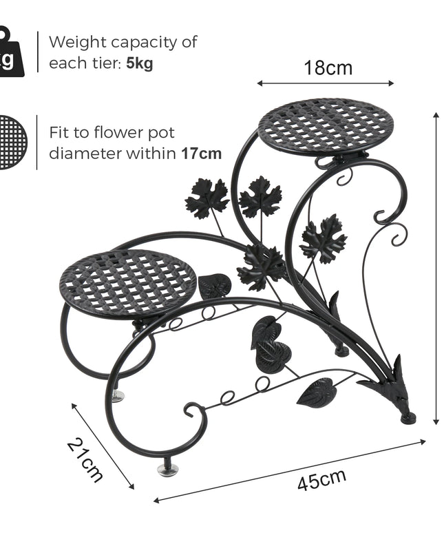 4 Potted Flower Stand Plant Holder Window Plant Pot Shelf Desk Plant Stand Indoor Outdoor Plant Display Garden Patio