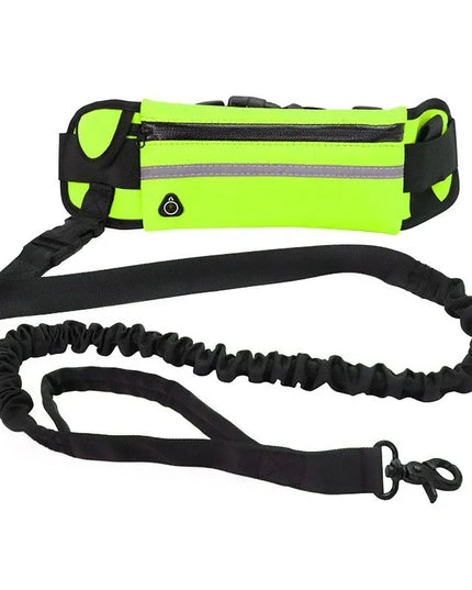 Hands Free Dog Leash for Running Walking Reflective Leash with Waist Bag Retractable Elastic Belt Dog Traction Rope Pet Products