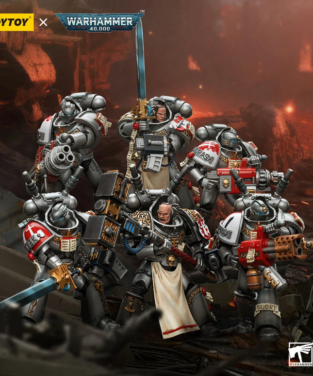 JOYTOY Warhammer 40k 1/18 Action Figures Anime 12cm Grey Knights Interceptor Squad Strike Squad Collection Model Toys