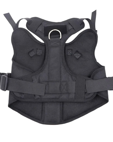 Medium and large dog tactical vest nylon water-repellent tactical training wolf dog harness explosion-proof