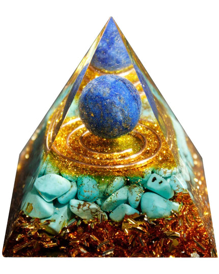 Natural Stone Crystal Orgonite Pyramid Healing Stone Chakra Reiki Home Office Decoration Gift Outdoor Garden Party Decor