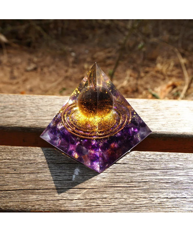 Natural Stone Crystal Orgonite Pyramid Healing Stone Chakra Reiki Home Office Decoration Gift Outdoor Garden Party Decor
