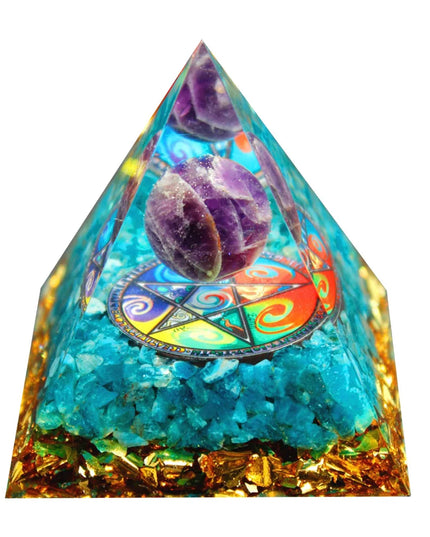 Natural Stone Crystal Orgonite Pyramid Healing Stone Chakra Reiki Home Office Decoration Gift Outdoor Garden Party Decor
