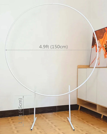 Round Metal Heightened Arch White Iron Background Cover Stand Birthday Party Background Stand Balloon Arch Decoration Stand