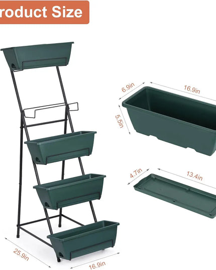 Vertical Garden Bed, 5th Floor, Vertical Elevated Garden, Flower Pot, Outdoor Herbal Garden, Flower Pot, Layered Flower Pot Box