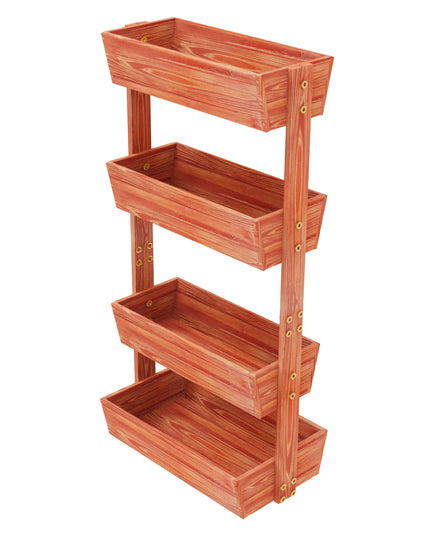 Extra Large 4Tier Raised Garden Bed Thicken Solid Wood Vertical Garden Elevated Planter Box Removable Container Box