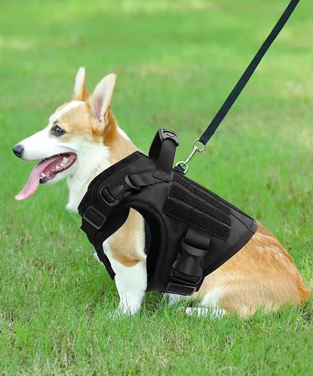 Medium and large dog tactical vest nylon water-repellent tactical training wolf dog harness explosion-proof
