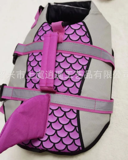 Shark Dog Life Jacket Enhanced Buoyancy Small Dogs Swimming Clothes Safety Vest with Handle for Medium Large Dogs Surfing