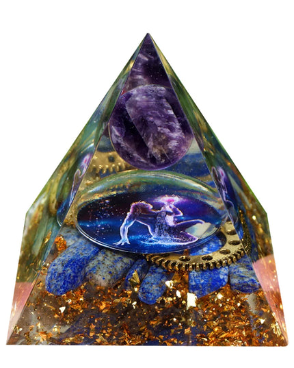 Natural Stone Crystal Orgonite Pyramid Healing Stone Chakra Reiki Home Office Decoration Gift Outdoor Garden Party Decor