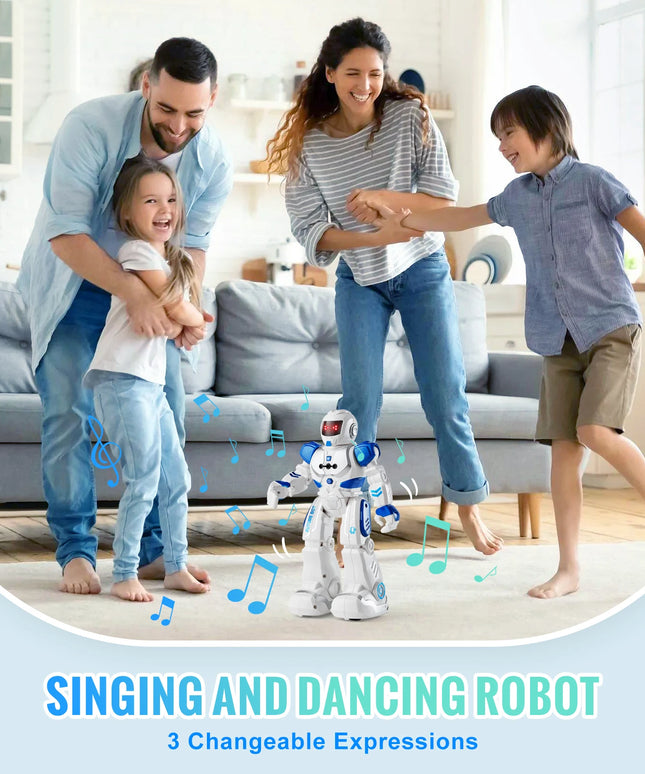 SucceBuy RC Robot Action Walking Singing Dancing Figure Gesture Sensor Toys for Age 3+ Kids Boys Girls Birthday Gift Present