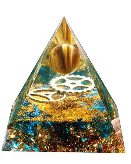 Natural Stone Crystal Orgonite Pyramid Healing Stone Chakra Reiki Home Office Decoration Gift Outdoor Garden Party Decor