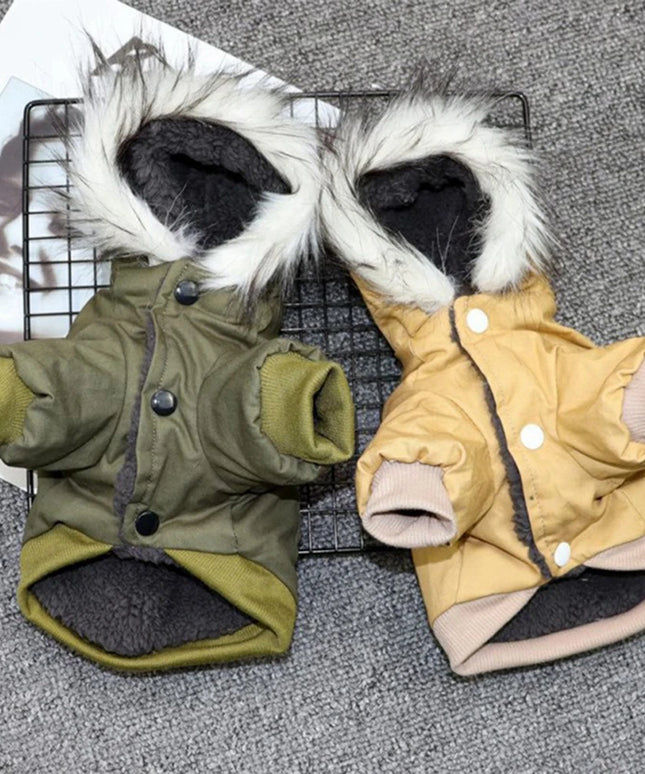 Pet Dog Jacket With Harness Winter Heavy Hiking Coat Dog Warm Hoodie Vest Windproof Outdoor Jacket For Small Medium Large Dog