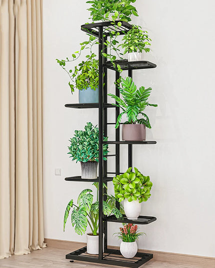 Metal Plant Stand 7 Tier 8 Potted Flower Pot Holder Shelf, Plant Shelf Corner Display Rack For Patio Garden Balcony Living Room