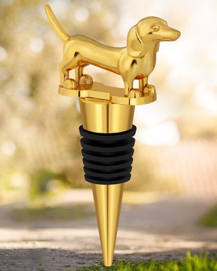 A Dachshund-shaped Red Wine Stopper, A Household Wine Champagne Stopper, An Interesting Dachshund Dog Wine Stopper, Suitable For Men And Women's Birthday Gifts, Halloween, Christmas, Father's Day, Mot