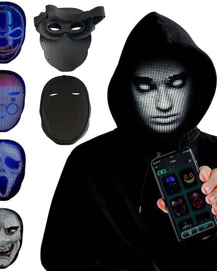 Halloween Face Masks Full Color LED Luminous Mask Face Changing Mask Party Bar Props