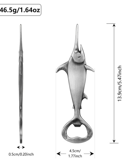 Creative Swordfish Handle Metal Beer Bottle Openers Kitchen Bar Accessories Tools Beer Gifts Beer Openors Kitchen Gadgets