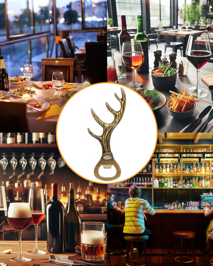 Deer Antler Bottle Opener Is A Small Tool Suitable For Various Parties And Gatherings Used To Open Beer, Wine, Juice, For Bars, Restaurants, Party Supplies, Wine Accessories, Universal Gifts