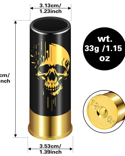 4pcs Skull Shot Glasses, 1.5oz - Reusable, High-Quality Plastic Bullet Cups For Whiskey, Cocktails & Wine, Perfect For Bars, Parties & Gifts