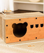 Small Bear Head Cat Nest Board