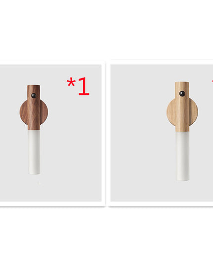 Auto LED USB Magnetic Wood Wireless Night Light Corridors Porch Lights PIR Motion Sensor Wall Light Cabinet Lamp